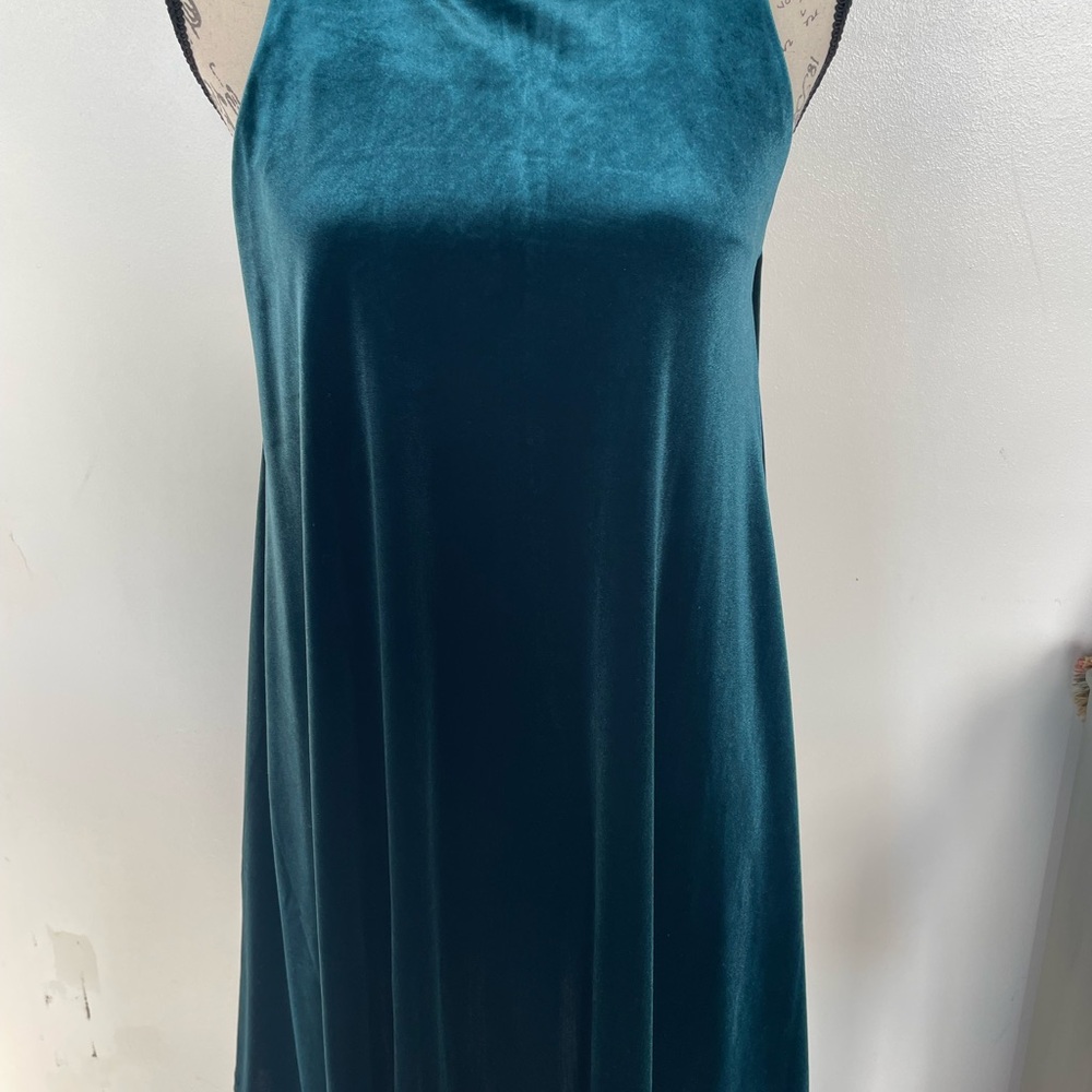 Cynthia Rowley Teal Satin Dress